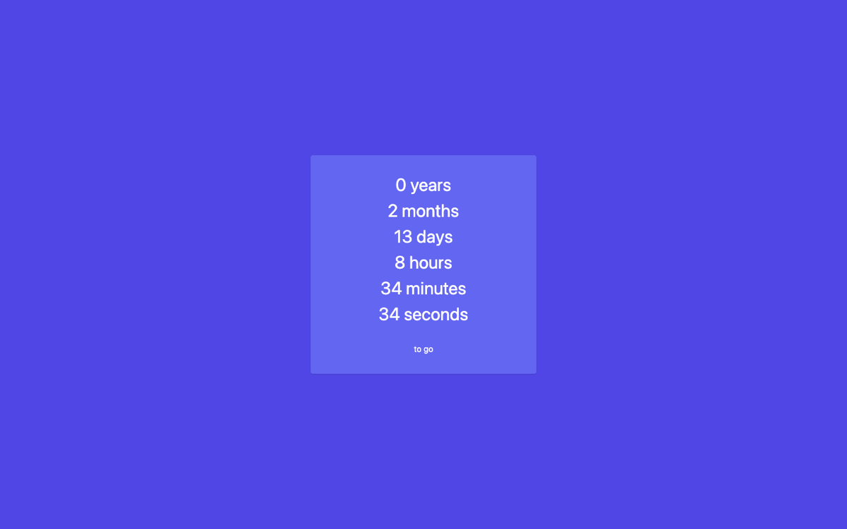 Togo counting down the years, months, days, hours, minutes and seconds to go